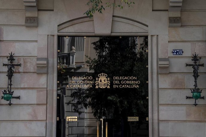 Archivo - Entrada de la Delegación del Gobierno en Catalunya, a 23 de octubre de 2023, en Barcelona, Catalunya (España).