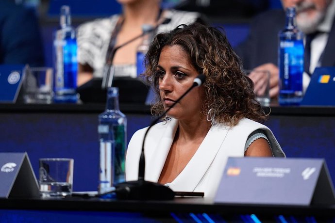 Archivo - Beatriz Alvarez, President of the Liga F attends during the Ordinary General Assembly of the RFEF at Ciudad del Futbol on June 30, 2025, in Las Rozas, Madrid, Spain.
