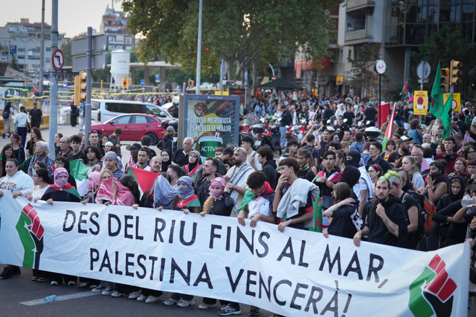 Manifestación en favor de Palestina.