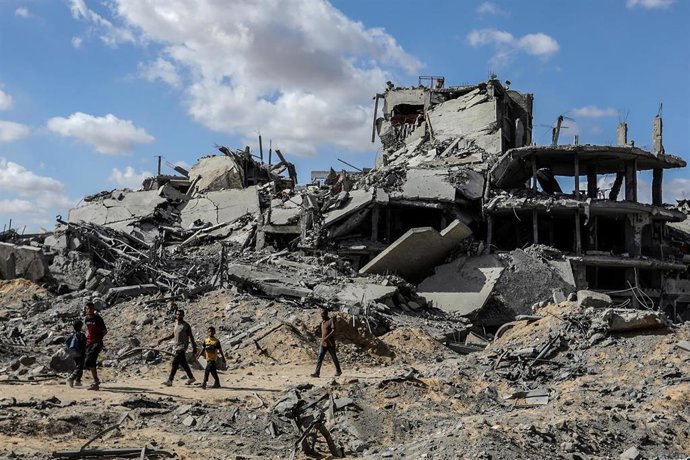 Edificios destrozados en la Franja de Gaza