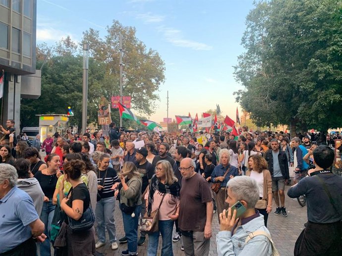 Manifestación en apoyo a Palestina.
