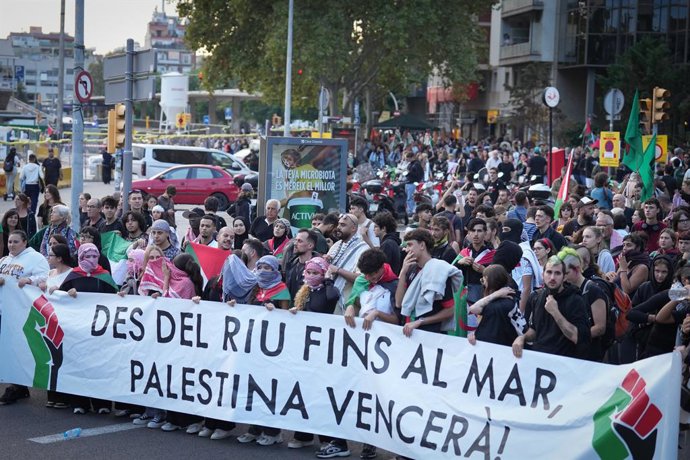 Manifestació en favor de Palestina.