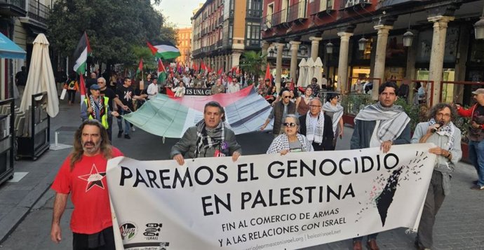 Cerca de un millar de personas marcha en Valladolid en solidaridad con Palestina