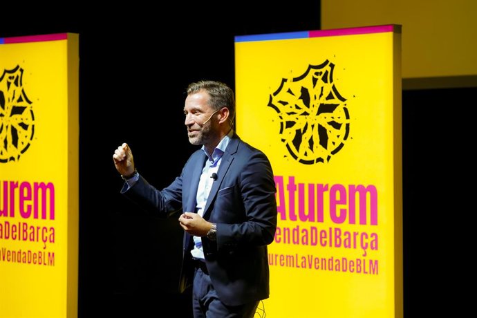 El economista y socio del FC Barcelona Marc Ciria en un acto