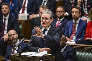 15 October 2025, United Kingdom, London: UK Prime Minster Sir Keir Starmer speaks during Prime Minister's Questions at the House Of Commons. Photo: -/House Of Commons via PA Wire/dpa