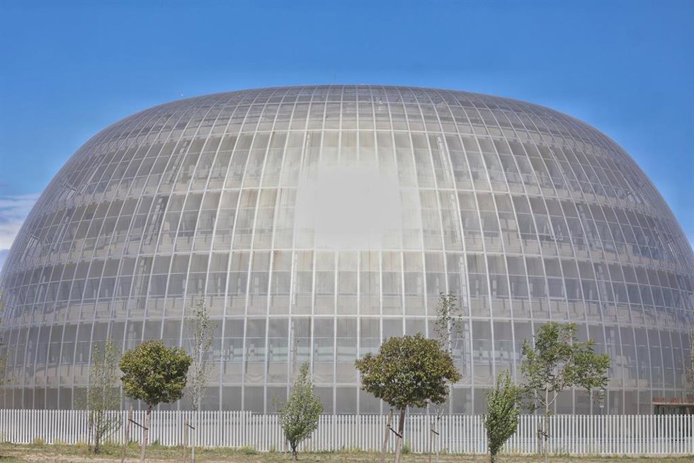 Archivo - Vista de la fachada del edificio de la Ciudad de la Justicia, a 8 de abril de 2024, en Madrid (España). 