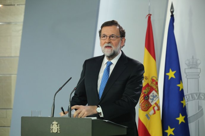 Archivo - Arquivo - Rajoy aparece em Moncloa após o Conselho de Ministros