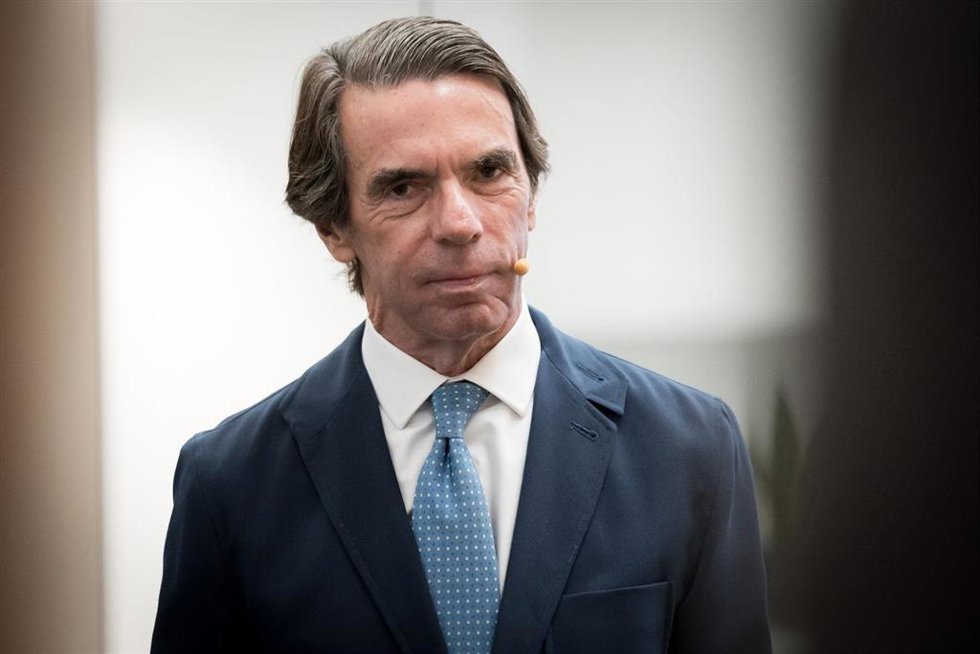 El expresidente del Gobierno y presidente de FAES, José María Aznar, inaugura el Campus FAES 2025: Europa y el futuro del vínculo atlántico, en el Espacio Bertelsmann, a 17 de septiembre de 2025, en Madrid (España). 