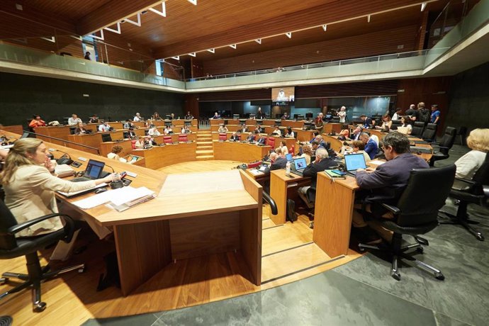 Archivo - Pleno en el Parlamento de Navarra.