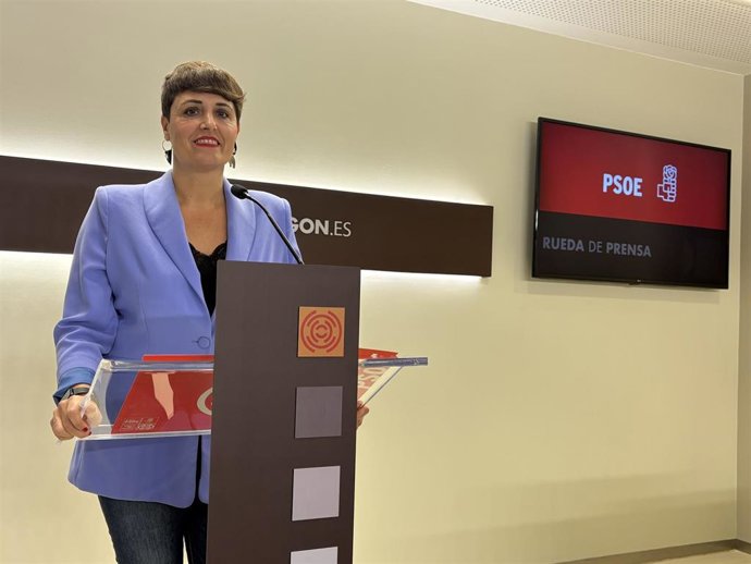 La portavoz adjunta del PSOE Aragón, Leticia Soria.