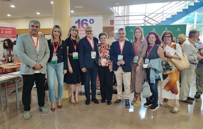 El secretario general del PSOE de Málaga, Josele Aguilar, en el congreso UGT Malag