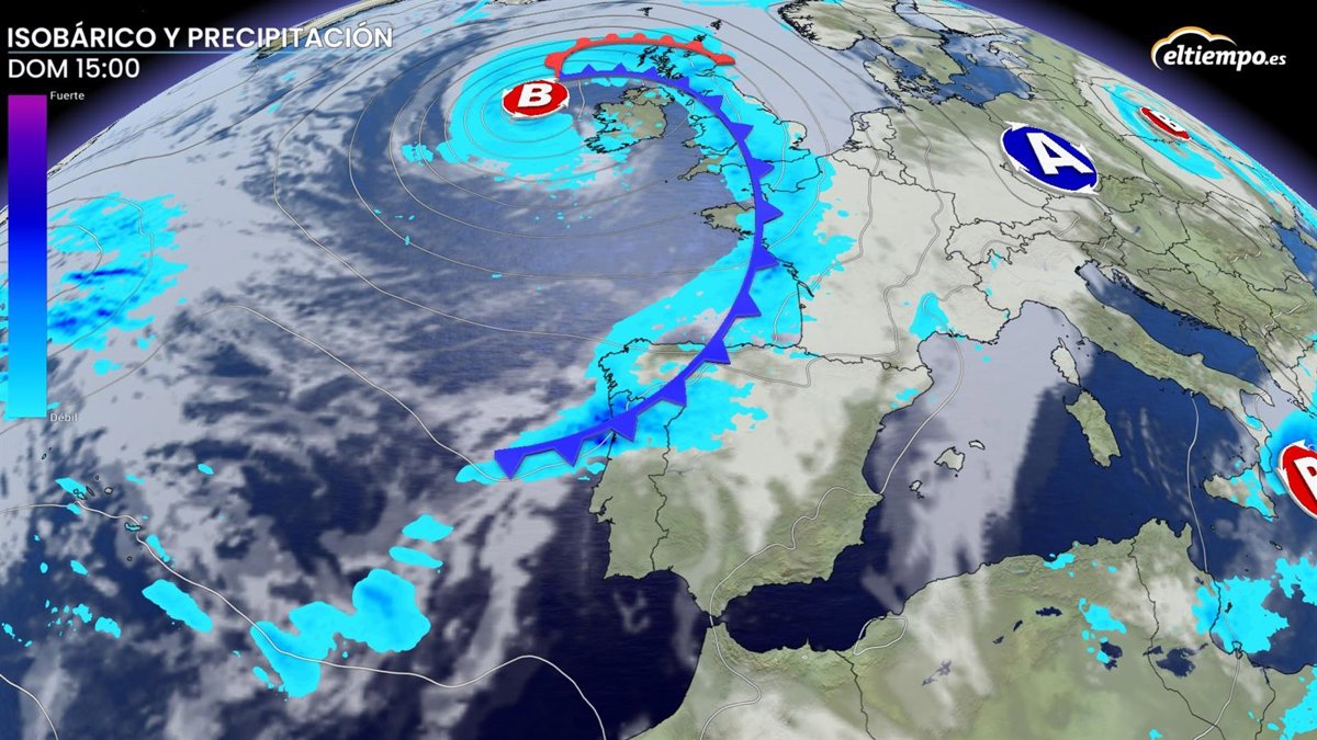 La lluvia seguirá en Mediterráneo hasta el sábado, cuando llegará un frente al noroeste peninsular, según Eltiempo.es