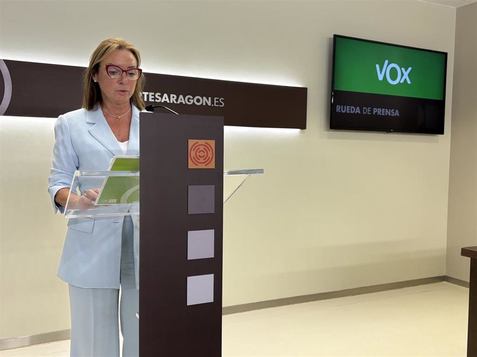 La diputada de Vox en las Cortes de Aragón, Carmen Rouco.
