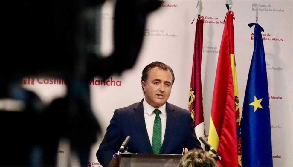 El presidente del Grupo Parlamentario VOX en las Cortes de Castilla-La Mancha, David Moreno