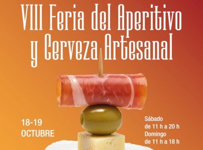 Cartel de la VIII Feria del Aperitivo y Cerveza Artesanal.