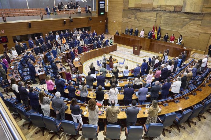 Hemiciclo de la Asamblea de Madrid durante un Pleno