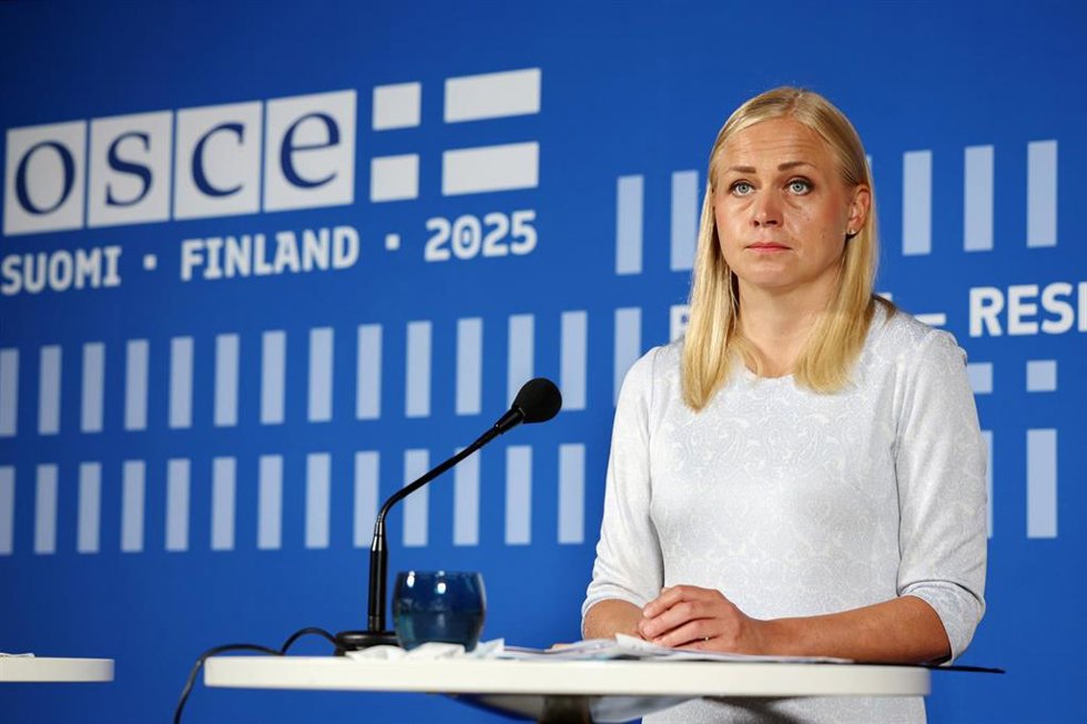 Archivo - La presidenta de la OSCE y ministra de Exteriores de Finlandia, Elina Valtonen
