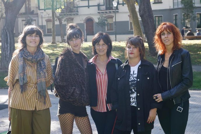 De izquierda a derecha, Amagoia Arana , Maied Urrutia , Reyes Gracia , Ainhoa Resano y Asuntzi Martinez Ezqueta