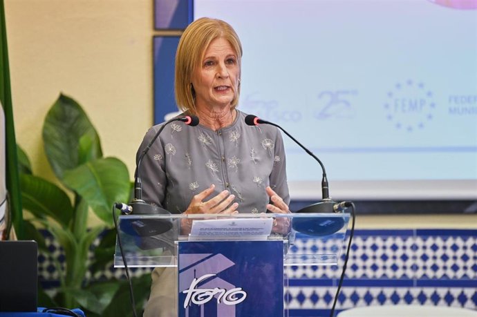 La alcaldesa de Jerez, María José García-Pelayo, en el foro Gaesco en Sevilla.