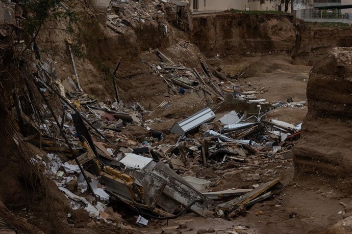 Archivo - Arxiu - Estralls ocasionats per la Dana en el Barranc de Xiva, a 12 de novembre del 2024. Arxiu. 