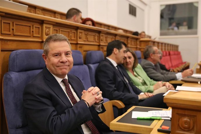 El presidente de Castilla-La Mancha, Emiliano García-Page, en el Debate sobre el Estado de la Región.