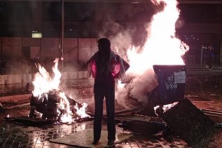 GEORGIA, TBILISI - OCTOBER 4, 2025: Opposition activists set fire near the residence of the President of Georgia calling for the peaceful overthrow of power on the day of municipal elections in Georgia,Image: 1043382297, License: Rights-managed, Restricti