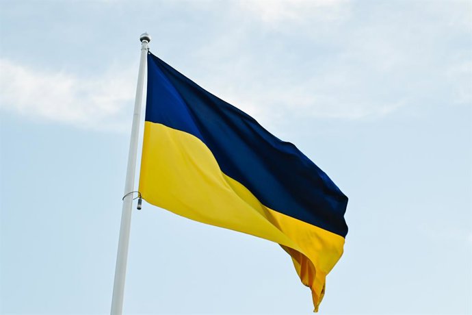 September 25, 2025, Lviv, Lviv Region, UKRAINE: The flag of Ukraine waves at the ''memorial of heroes'' at the Lychakiv cemetery in Lviv, western Ukraine, on April 29, 2025, where hundreds of soldiers from the Lviv region are buried.