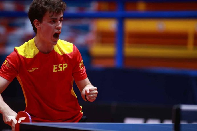 Archivo - Juan Pérez, durante el Preolímpico Individual de tenis de mesa.