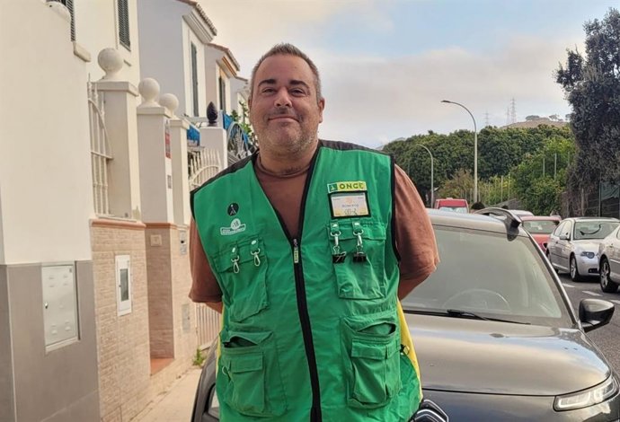 El vendedor de la ONCE Roberto Moreno,que repartió 350.000 euros en Torremolinos.