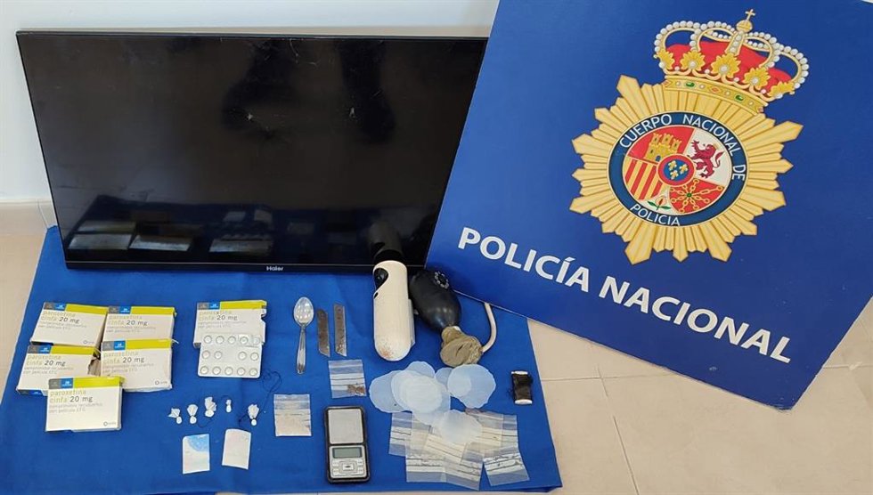 Droga incautada en un punto de venta de droga desarticulado en Sanlúcar de Barrameda (Cádiz)
