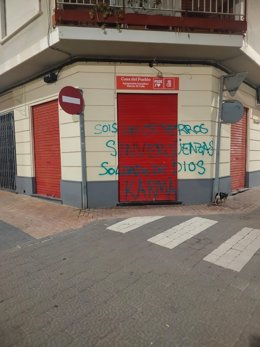 Vandalizan la sede del PSOE en El Valle (Murcia)