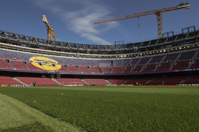 Views of the construction work on the Spotify Camp Nou Stadium on September 23, 2025 in Barcelona, Spain.