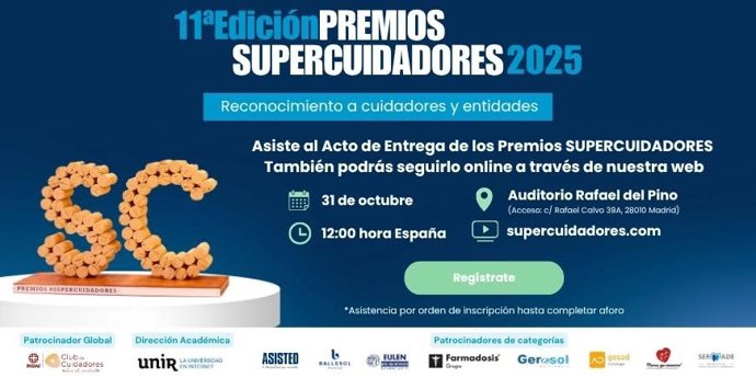 SUPERCUIDADORES presenta a los finalistas de la 11ª edición de sus Premios