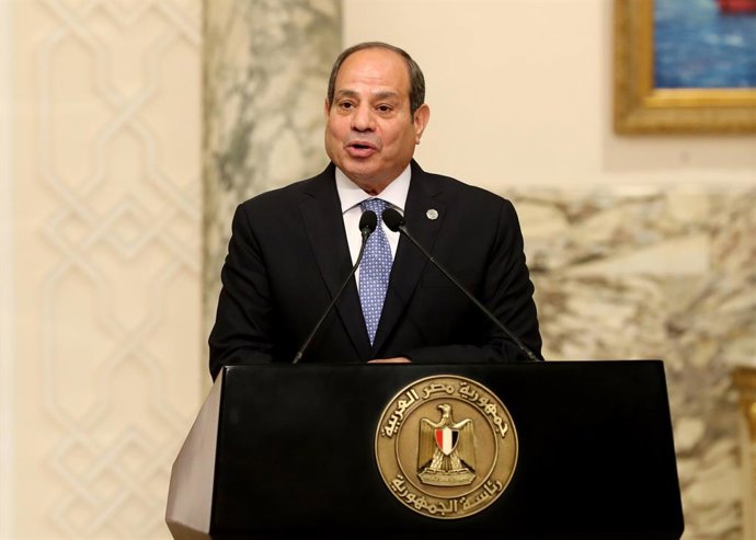 Archivo - Arquivo - 19 de maio de 2025, Cairo, Cairo, Egito: O presidente libanês Joseph Aoun se reúne com o presidente egípcio Abdel Fattah el-Sisi no Palácio Al-Ittihadiya no Cairo, Egito, em 19 de maio de 2025