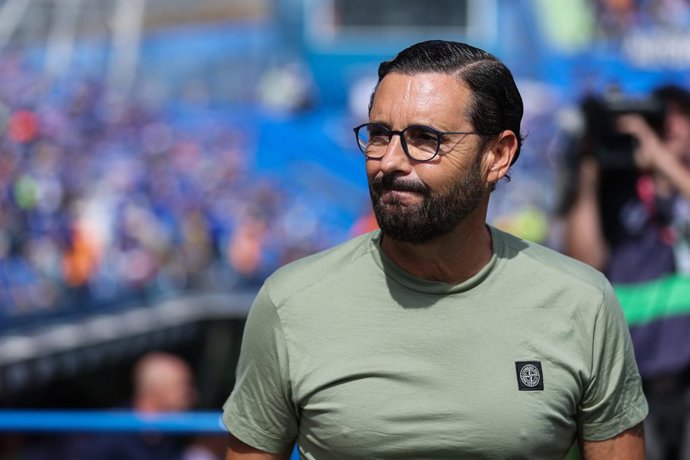 El entrenador del Getafe CF, José Bordalás, ante el Levante UD en LaLiga EA Sports 2025-26.