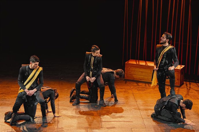 Un momento de la representación de Tebanas.