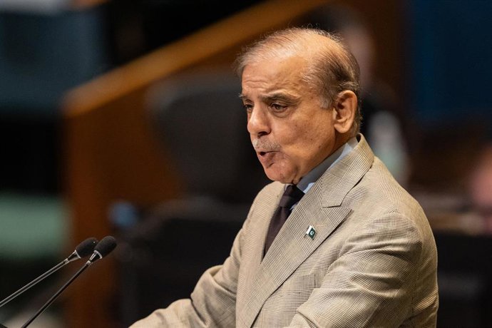 El primer ministro de Pakistán, Shehbaz Sharif, durante su discurso ante la Asamblea General de Naciones Unidas en septiembre de 2025 (archivo)