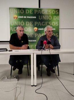 Roda de premsa d'Unió de Pagesos a Lleida