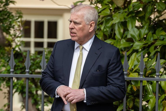 Archivo - April 20, 2025, Windsor, Windsor, UK: Windsor, UK. Prince Andrew Duke of York attends the Easter Matins Service at Windsor Castle in Windsor Castle.