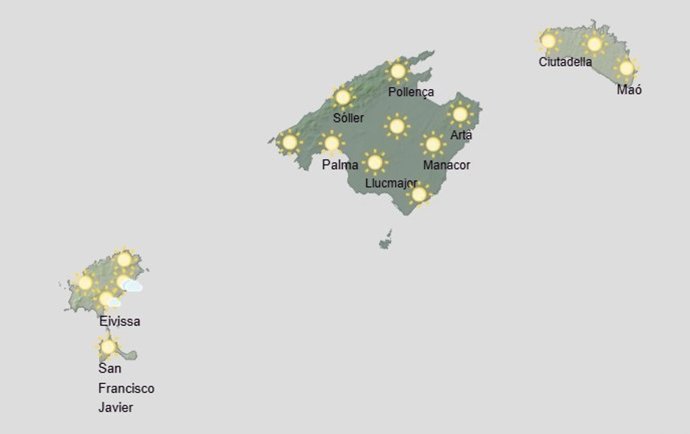 Predicción meteorológica para hoy, sábado 18 de octubre, en Baleares: probabilidad de algún chubasco localmente fuerte