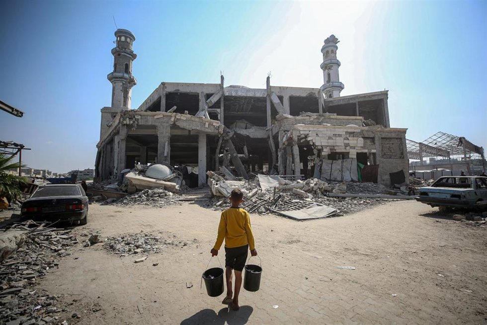 Edificios destruidos en la Franja de Gaza (archivo)