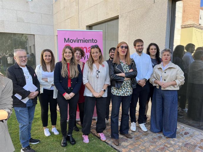 Representantes del Movimiento Sumar en Castilla y León, hoy en Zamora