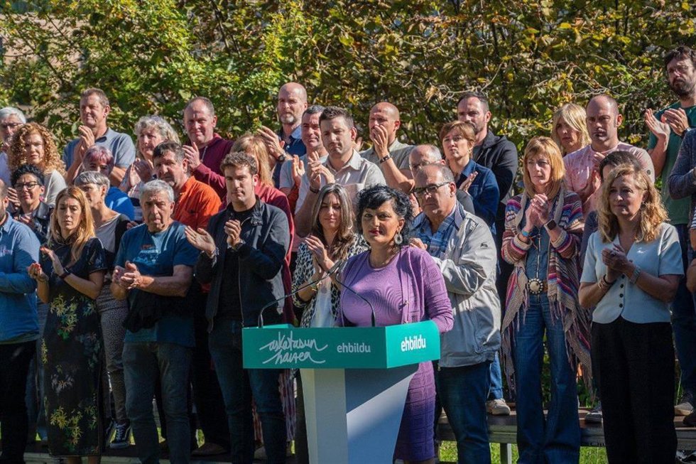 Nadia Nemeh, alcaldesa de Bermeo, en el acto de EH Bildu