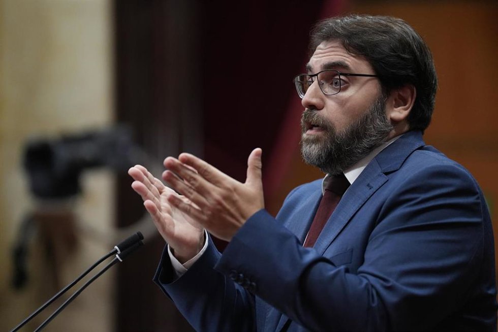 El portavoz del PSC en el Parlament, Ferran Pedret, interviene durante la primera jornada del Debate de Política General, en el Parlament de Catalunya, a 7 de octubre de 2025, en Barcelona, Catalunya (España)