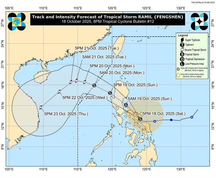 Tormenta 'Ramil' en Filipinas