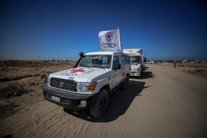 Vehículo del Comité Internacional de la Cruz Roja (CICR) en la Franja de Gaza (archivo)