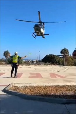Una imagen del helicóptero de la Guardia Civil en Málaga.