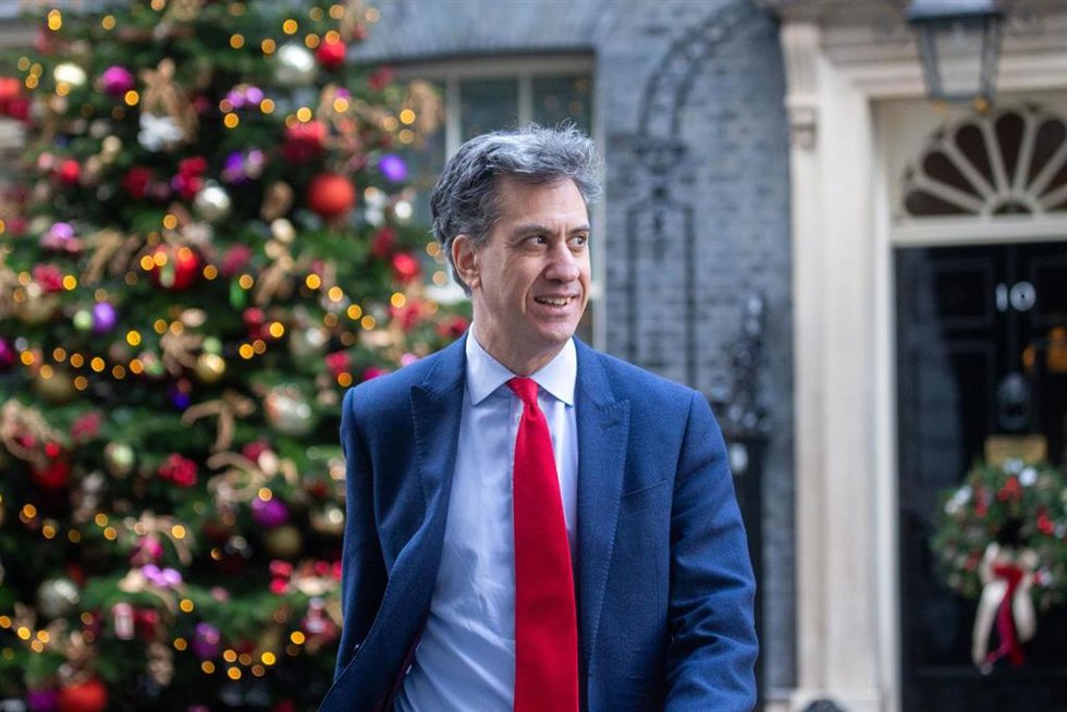Archivo - El ministro de Energia británico, Ed Miliband