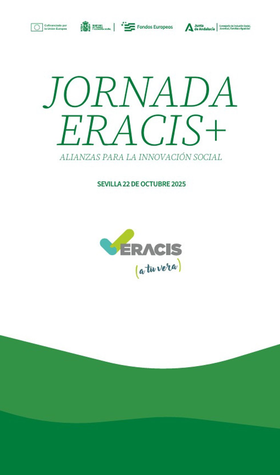 Imagen del cartel de la jornada de Eracis+.