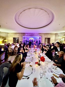 Un momento de la cena-concierto